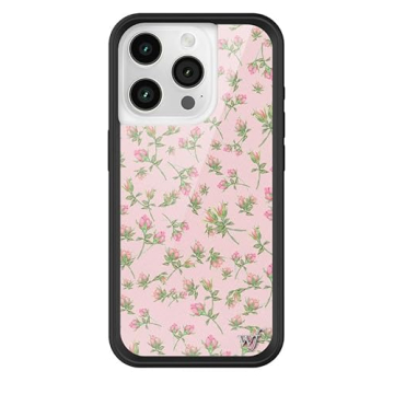 Wildflower Cases - Baby Pink Posie Rosie Case for iPhone 15 Pro | Floral Design, Cute & Protective A...