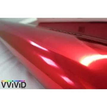 VViViD Red Mirror Chrome Vinyl Wrap - 1ft x 60in Self-Adhesive Film