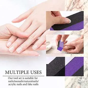 SKYPIA 3 Sided Nail Buffer Set for Perfect Nails