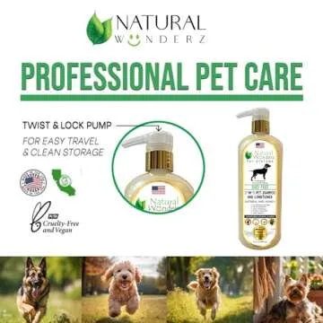 Pet Shampoo & Conditioner, Shed Free 2-in-1, Oatmeal and Honey, Hypoallergenic, Vegan, Natural Extra...