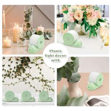 QANYI Snail Night Light, Green Cozy Snail Shape Cute Desk Lamp with Magnetic for Bedroom Kitchen, Aesthetic Vine Plant Room Decor with Gifts Ideals for Teens Tween Teenage Girls Women