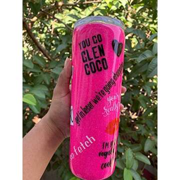 Straw Mean Girls Burn Book 3D Printed Stainless Steel Insulated Coffee Tumbler, Skinny Tumbler Cup With Lid Double Walled Travel Mug for Hot & Cold Drinks