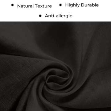 D'Moksha Linen Table Runner 14x72 Inch Black - 100% Pure Linen