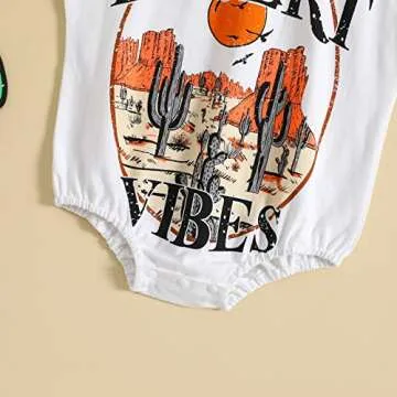 Kupretty Baby Girl Summer Clothes Bubble Oversized Romper T Shirt Tops Short Sleeve Graphic Bodysuit Boho Infant Clothing (A White, 3-6 Months)