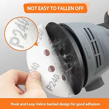 1000PCS 5 Inch 8 Hole Hook and Loop Sanding Discs Sandpaper, This Product Belongs to Dangerous Goods, Please Pay Attention When Purchasing