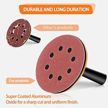 1000PCS 5 Inch 8 Hole Hook and Loop Sanding Discs Sandpaper, This Product Belongs to Dangerous Goods, Please Pay Attention When Purchasing