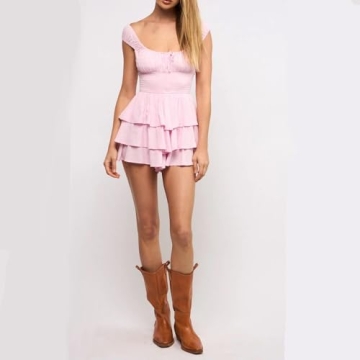 LouVasabuce Women’s Y2K Mini Dress Soft Stylish Summer-Ready