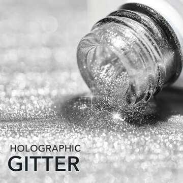 GAOY Holographic Glitter Cat Eye Gel Polish Set of 6 Colors with Free Magnet UV LED Soak Off Nail Polish Home DIY Manicure Nail Salon Varnish