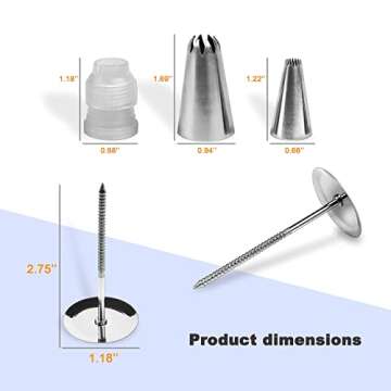 FIVETA Cake Decorating Kit for Beginners - 52 Numbered Icing Tips and Accessories