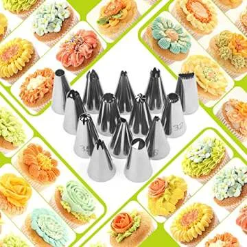 FIVETA Cake Decorating Kit - 52 Tips, Storage Box, Coupler