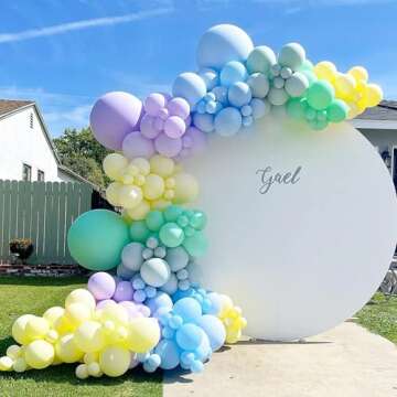 Pastel Yellow Balloons Kit Party Latex Balloons 12inch 5inch 80pcs Macaron Baby Shower Yellow Balloon for Birthday Party Decorations