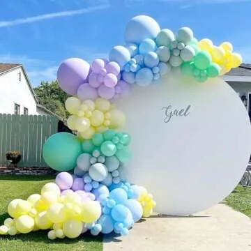 Pastel Yellow Balloons Kit Party Latex Balloons 12inch 5inch 80pcs Macaron Baby Shower Yellow Balloon for Birthday Party Decorations