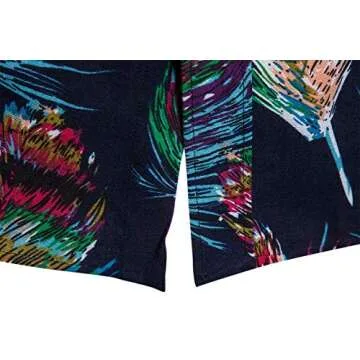 EMAOR Men's Long Sleeve Button Down Floral Dress Shirt Tops, CS 54, US Large(Slim Fit) = Tag 4XL