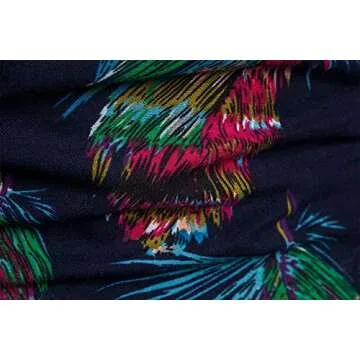 EMAOR Men's Long Sleeve Button Down Floral Dress Shirt Tops, CS 54, US Large(Slim Fit) = Tag 4XL