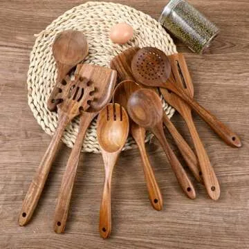 10PCS Wooden Kitchen Utensils Set for Every Cook