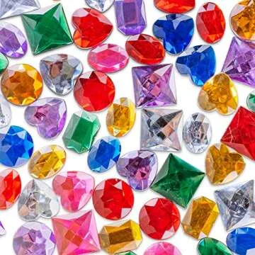 Colorful Stick-On Gems for Crafts & Party Decorations