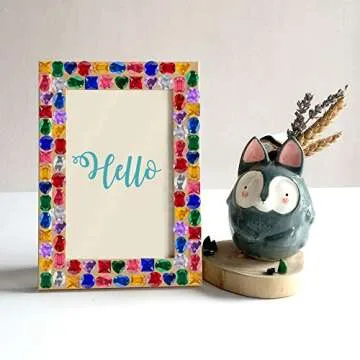 Colorful Stick-On Gems for Crafts & Party Decorations