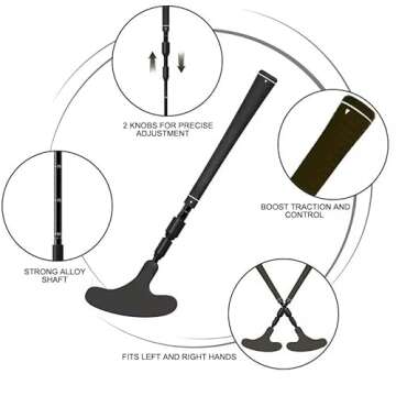 Adjustable Mini Golf Putter Set with 8 Golf Balls, Two Way Golf Putters for Men Women Right/Left Han...