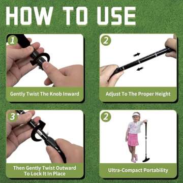 Adjustable Mini Golf Putter Set with 8 Golf Balls, Two Way Golf Putters for Men Women Right/Left Handed, Mini Club Set Golf Gifts for Kids, Teens, Adults