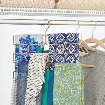 Stylish mDesign Closet Rod Organizer for Scarves and Clothes