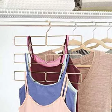 Stylish mDesign Closet Rod Organizer for Scarves and Clothes