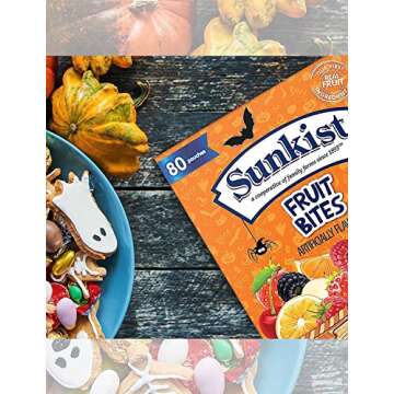 Eva's Gift Universe Halloween Basket Filler Fruit Snacks Mixed Bulk Pack 0.8 oz Individual Single Serve Bags 80 Pouches (1 Pack)