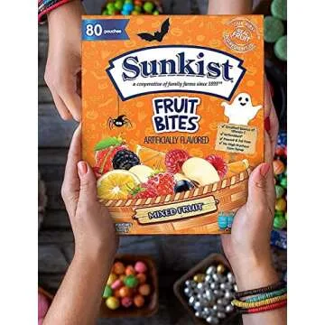 Eva's Gift Universe Halloween Basket Filler Fruit Snacks Mixed Bulk Pack 0.8 oz Individual Single Serve Bags 80 Pouches (1 Pack)