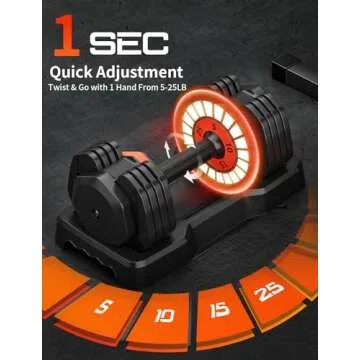 LEEKEY Adjustable Dumbbells 2PCS, Dumbbells with Anti-Slip Handle for Exercise & Fitness Fast Adjust Weight, Innovative Workout Equipment, Dumbbell Set Adjustable Weight