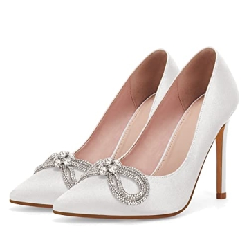Elegant Coutgo Stiletto Pumps for Women with Rhinestones