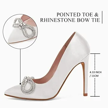 Elegant Coutgo Stiletto Pumps for Women with Rhinestones