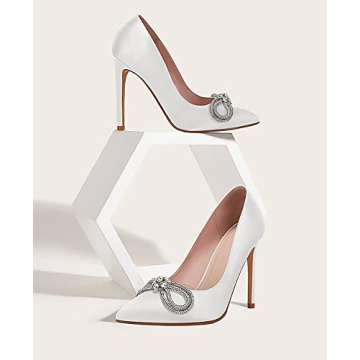 Elegant Coutgo Stiletto Pumps for Women with Rhinestones