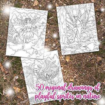 ColorIt Fairies Coloring Book - 50 Unique Designs