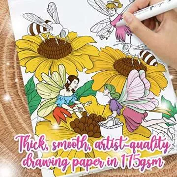 ColorIt Fairies Coloring Book - 50 Unique Designs