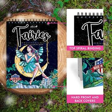 ColorIt Fairies Coloring Book - 50 Unique Designs
