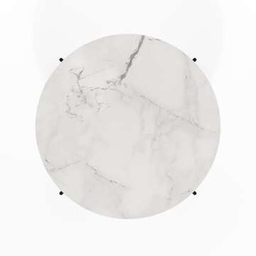 Modern 2-Tier Round Coffee Table by Furinno Besi