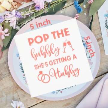 Chic Rose Gold Bachelorette Napkins for Bridal Events