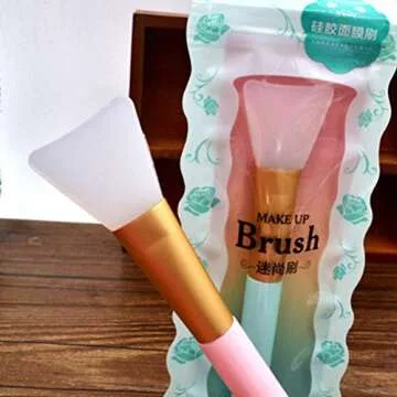 Trimakes Silicone Face Mask Brushes, Mask Beauty Tool DIY Mask Stick Soft Silicone Facial Mud Mask Applicator Brush Hairless Body Lotion And Body Butter Applicator Tools(1PC, Random Color)