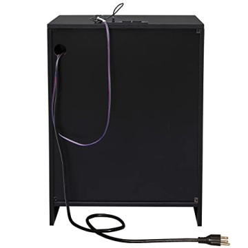 Stylish Quimoo Nightstands with Charging Station Set