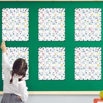 Qyeahkj 6Pcs Classroom Magnetic Pocket Chart Mini Black Dots White Hanging Scheduling Pocket Chart Management Back to School Resources for Kids Sentence Strips Cards Home Office Supplies 17 x 14in