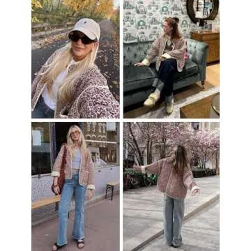 YKR Women's Cropped Puffer Jacket Floral Print Quilted Puffer Jackets Open Front Lightweight Short Jacket Trendy Pink S