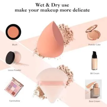 Toiletry Sponges Set Blender Beauty Sponge with Holder Makeup Blender Flawless for Foundation, Liquid,Facial Makeup Tools Beauty Gift Set