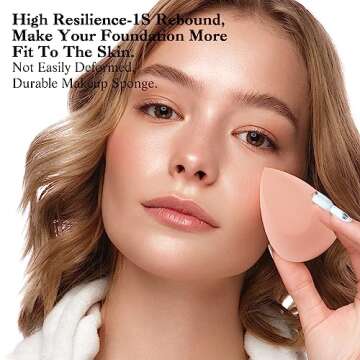 Toiletry Sponges Set Blender Beauty Sponge with Holder Makeup Blender Flawless for Foundation, Liquid,Facial Makeup Tools Beauty Gift Set