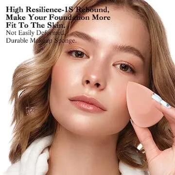 Toiletry Sponges Set Blender Beauty Sponge with Holder Makeup Blender Flawless for Foundation, Liquid,Facial Makeup Tools Beauty Gift Set