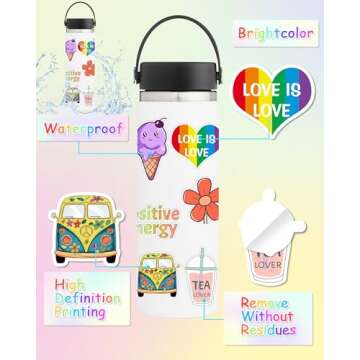 300 Cute Waterproof Stickers for Kids - Perfect Classroom Supplies