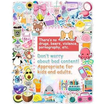 300 Cute Waterproof Stickers for Kids - Perfect Classroom Supplies