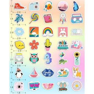 300 Cute Waterproof Stickers for Kids - Perfect Classroom Supplies