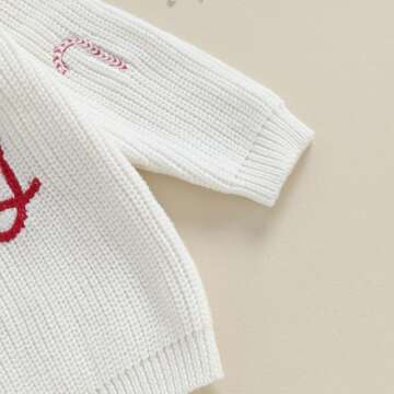 Baby Girl Cable Knit Sweater Cute Floral Design 0-5Y