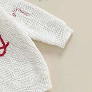 Baby Girl Cable Knit Sweater Cute Floral Design 0-5Y