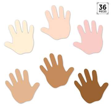CTP Multicultural Hands 6" Cut-Outs for Inclusive Classrooms