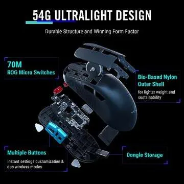 ASUS ROG Harpe Gaming Wireless Mouse, Ace Aim Lab Edition, 54g Ultra-Lightweight, 36,000 DPI Sensor,...